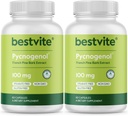 BESTVITE Pycnogenol 100mg (120 kapsul) (60x2) - francoski izvleček borovih čokoladic brez stearat - brez glutena - brez GSO