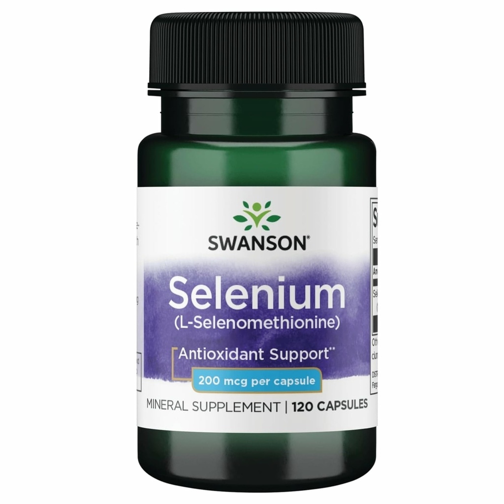 Swanson Semsc Selen 200 μg 120 kapsul
