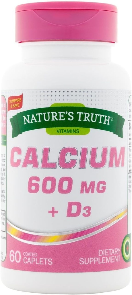 Resnica narave Kalcij 600 mg + D3-60 Obloženi kapsuli, pakiranje po 2