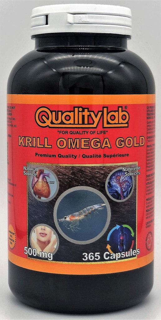 Krilno olje Omega Gold 500 mg 365 kapsul (izdelano v Kanadi)