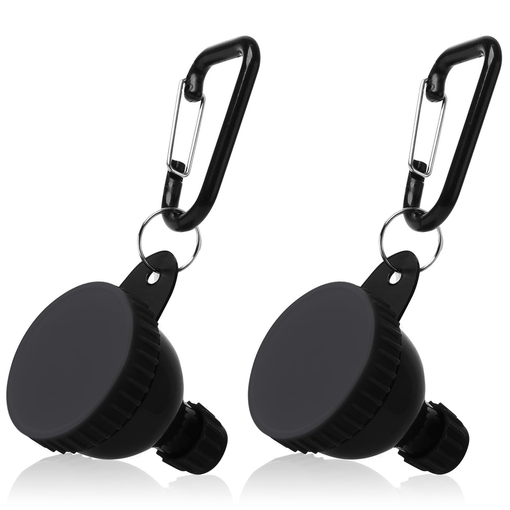 2 Pcs Protein Powder Container, Portable Protein Powder Travel Container, Protein Powder Funnel, Water Bottle Funnels for Powder Mixes, Pre Workout/Gym Supplement Funnel Keychain (50ml)