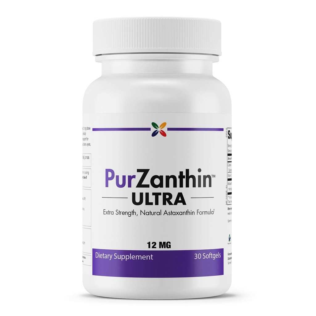 Ustavi staranje zdaj Purzantin Ultra naravni astaksantin 12 MG softgels (1 pakiranje)
