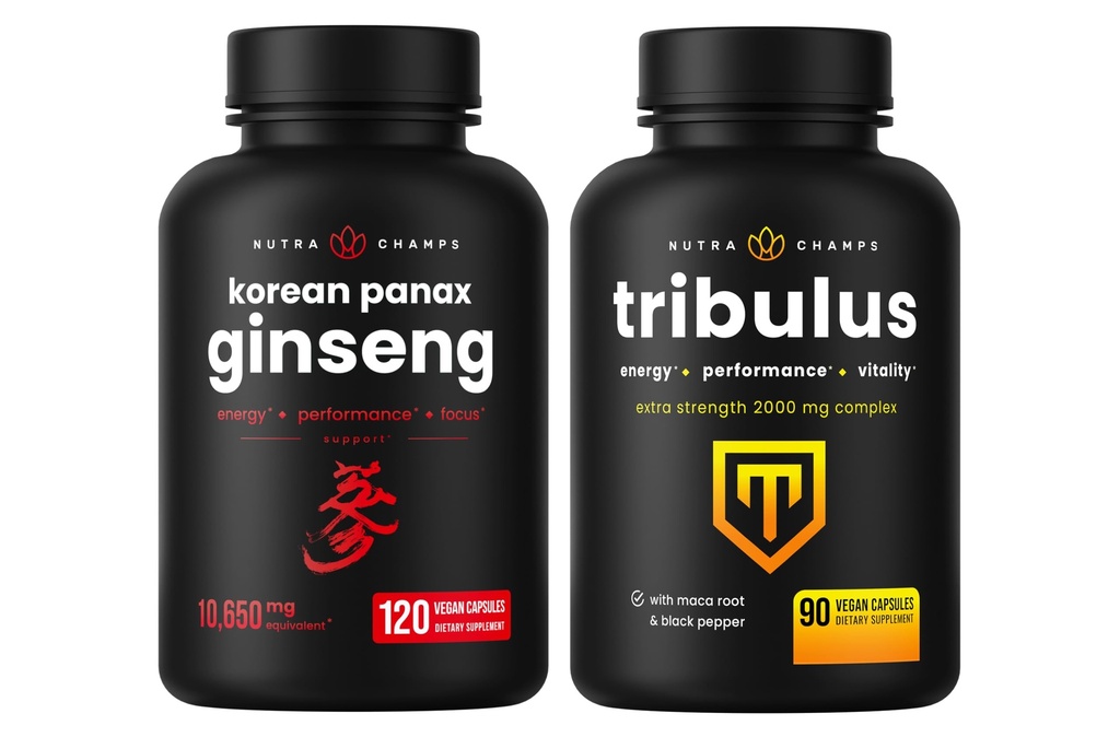 NutraChamps Korejski Ginseng Kapsule in Tribulus Kapsule 2 paket