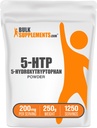 BulkSupplements.com 5-HTP prašek - 5-HydroxyTryptofan, 5 HTP dodatek - 5-HTP 200mg, Mood podpora dodatek - Gluten Free, 200mg na Serving, 250g (8,8 oz) (Pack of 1)