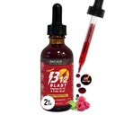 Bricker Labs B-12 Blast Tekoči vitamin B12 in Folna kislina dodatek, Podpora proizvodnja energije, Velika degustacija Tekoči vitamin B12 Prehransko dopolnilo v naravni malina aroma, 2 fl oz steklenica