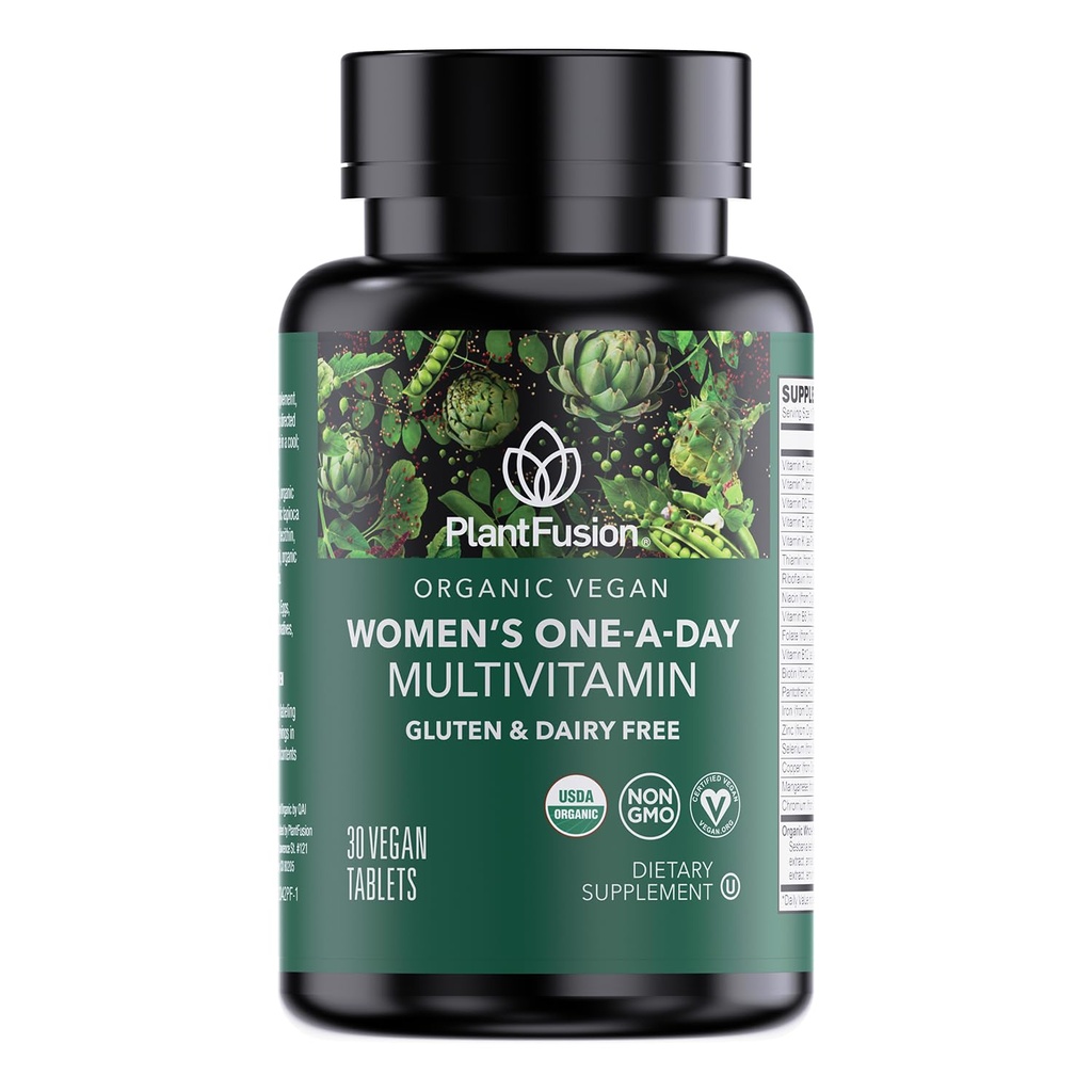 RastlineFusion Organic Multivitamin za ženske - ena dnevna celotna živilska mešanica ženski multivitamin - Vegan, Non-GMO, Gluten Free & Dairy Free - 30 tablet (1 mesec dobave)