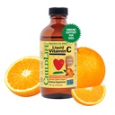CHILDLIFE ESSENTIALS Tekoči vitamin C - Pure Vitamin C Tekoči dodatek za otroke, malčki, & dojenčki, Podpora imunskega sistema, Natural Orange Flavor, 4 Fl Oz (Pack of 1)