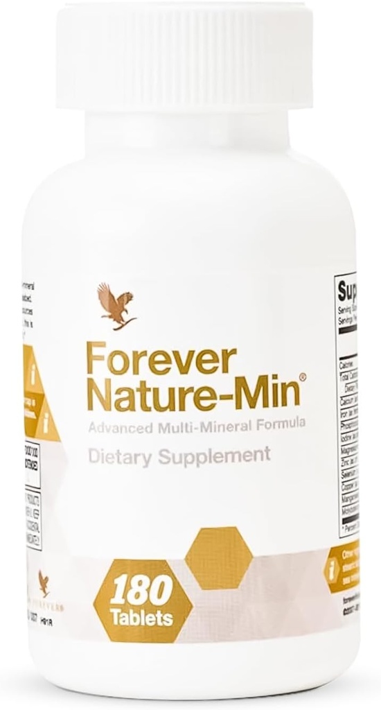Večno življenje - Forever Nature-Min®: Premium Multi-Mineralna mešanica - podpira mišice, možgane in hidracijo - 10 Essential & Trace Minerals - 180 tablet