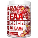 Evalution Nutrition EAA Energy - Pre & Post Workout Powder - Muscle Building & Recovery Supplement - 7g Essential Aminokisline + 5g BCAA - Čista energija - s kofeinom - 30 Servinges - sadni punch