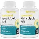 Liposomska alfa lipojska kislina 1400mg softgels, ALA dodatek z L-karnitin 1000mg, Ubikinol (aktivna CoQ10) 100mg in vitamin E 10mg,Alfa-lipojska kislina za antioksidate, živec,Energy 120 Softgels