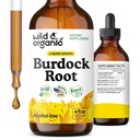 Wild & Organic Burdock Root Tinkture - Tekoči dodatek za antioksidant, Detox, Prebavna podpora - Burdock Root Herb Kapljice - Vegan, Sladkor & Alkohol brez - 4 fl oz