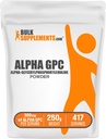 BulkSupplements.com Alpha GPC Powder - Choline Supplements, Alpha GPC 300mg - Unflavored & Gluten Free, 600mg na Serving, 250g (8.8 oz) (Pack of 1)