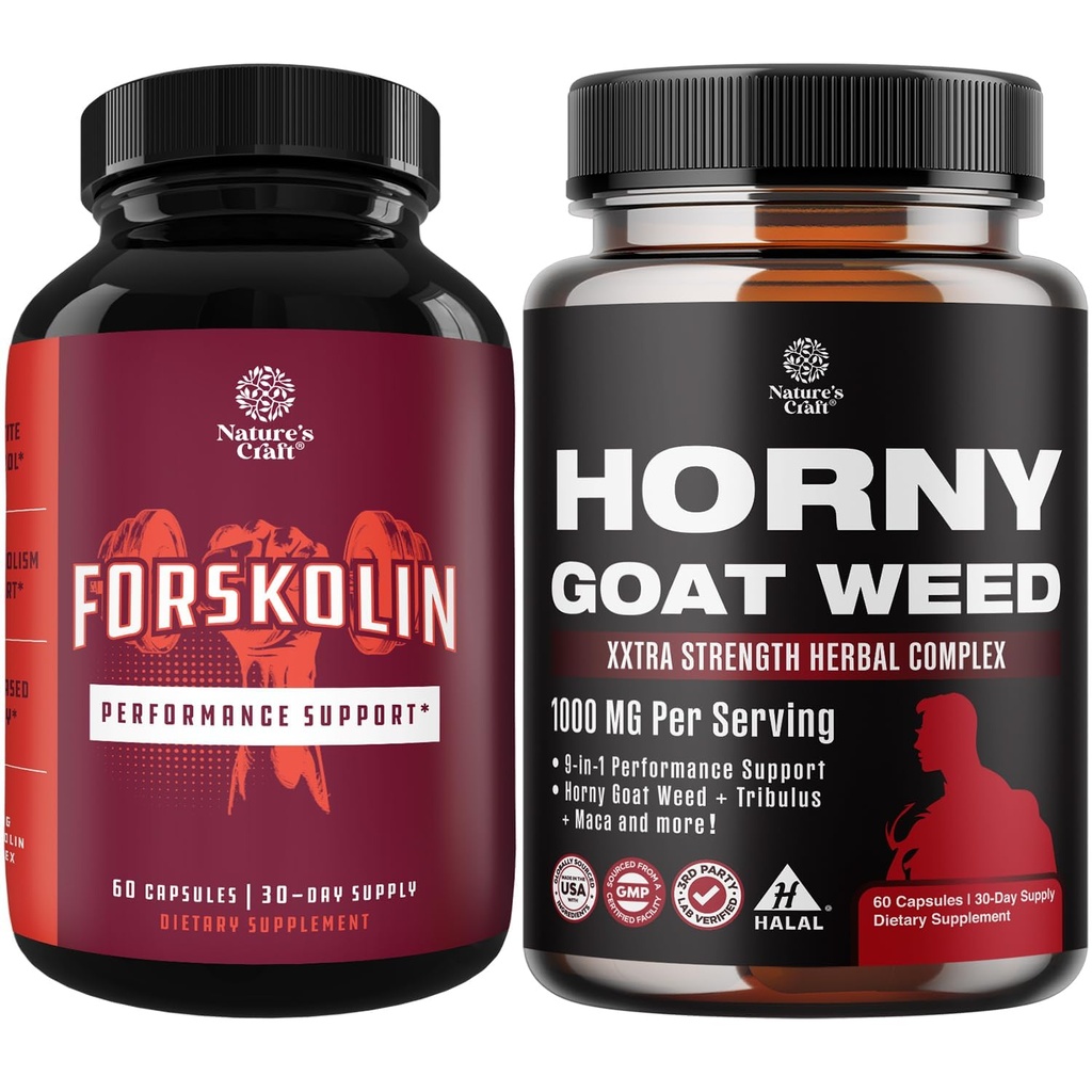 Sveženj čistega Forskolin Extract dodatek za izboljšano energijo za odrasle-plant-na osnovi energije dopolnila in Horny Koze izvlečki kompleks za izboljšano energijo in Stamina