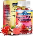 D3 K2 Vitamin 10000 i.e., brez sladkorja Vitamin D3 K2 Gummies w. Pro & Pre, žvečljivi vitamin D3 in K2 (MK-7) Dodatki za kosti, zobe, Imunsko, srce in prebavne motnje zdravje, kalcijeva absorpcija