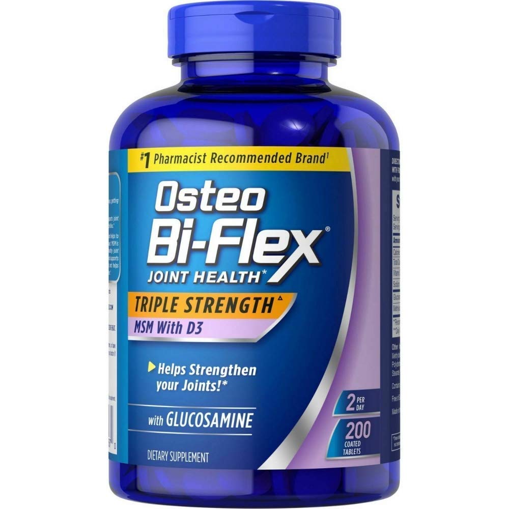 Osteo Bi Flex dodatek glukozmin 1500 Mg vitamin D 1000IU (200Count), 200Count 1 pakiranje