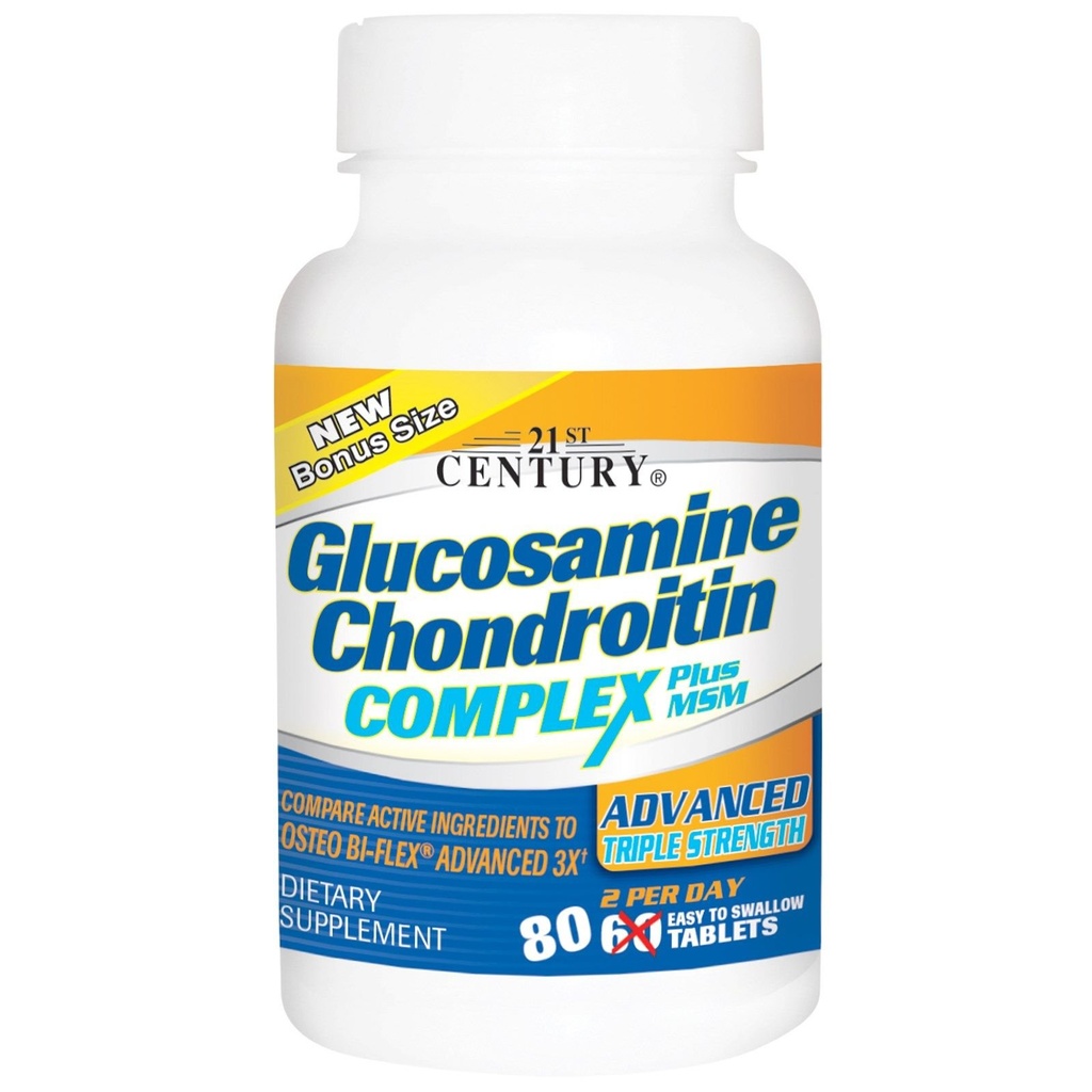 Glukozamin Chondroitin Complex Plus MSM, Napredna trojna moč, 60