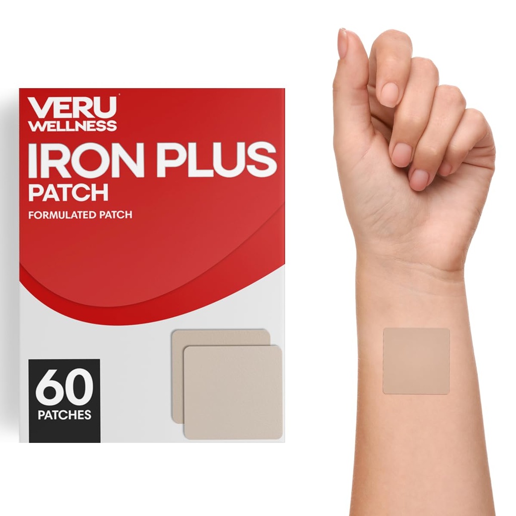 Veru Wellness Iron Plus Daily Patch - Podpora pomanjkanju železa - ravni krvi in energije (60 dan)