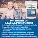 Ledvica Obnavljanje organska Acacia & Psyllium Husk Fiber Powder - Prebiotic & Natural dodatek - Topen Acacia & Psyllium Husk Powder - 1,5 lbs (48oz), 2 pakiranja