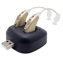 Ojačevalniki digitalnega sluha - Ojačevalniki BTE Ojačevalnik osebnega zvoka Par z USB dokom - Premium zlato za ušesom Ojačevanje - by NewEar