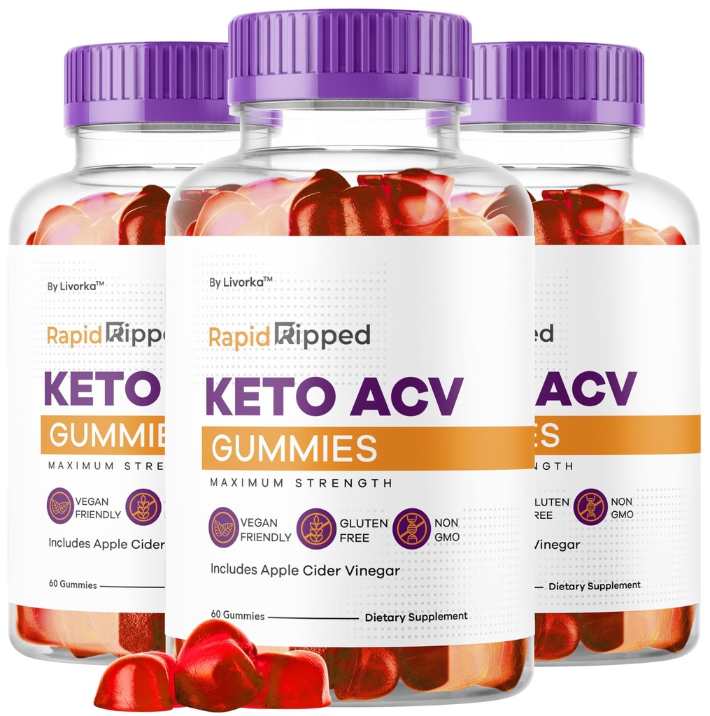 (3 Pack) Rapid Ripped Keto ACV Gummies Napredna Formula 1050MG, RapidRipped Keto Apple Cider Gummie, RapidRippedKeto in ACV Gummys Podpora, 180 Gummies za 3 mesece
