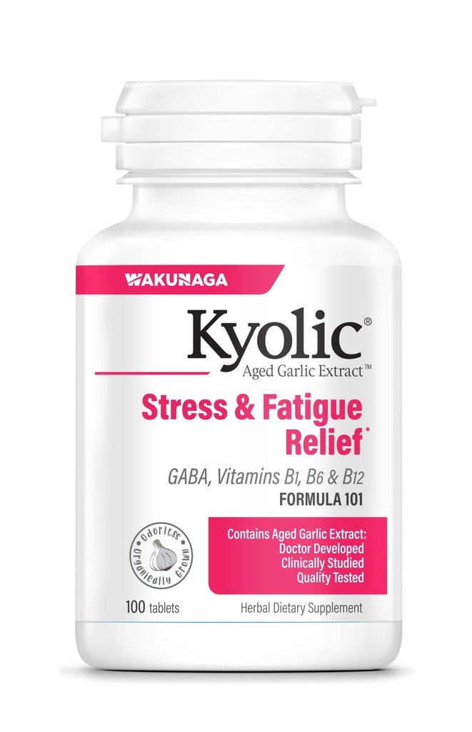 Kyolic Aged Česen Extract Formula 101, Stres in utrujenost Relief, 100 tablet.