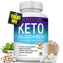 Toplux tablete Keto Blocker tablete bela ledvična fižol ekstrakt - 1800 mg naravna ketoza, podpora Keto prehrana, za moške, 90 kapsule, dodatek