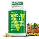 Veganski celi prehranski multivitamin z železom, dnevni multivitamin za moške in ženske, metilirani multi vitamini, B-kompleks, sadje in zelenjava, encimi, omega, goba, ne-GMO, 90 število