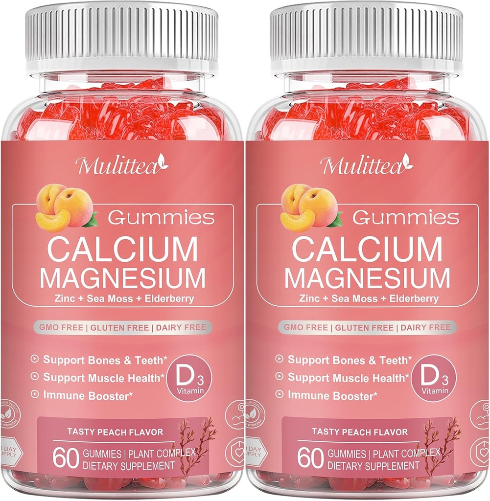 1200mg kalcijevi gumiji z D3,K2,Zinc - rastlinska kompleks kalcij Magnezij dodatek z glicinat,Potassium,Vitamin C &Whole naravna hrana za kosti in imuno podporo- 120 Žvečljivi gumijasti sladkor brez