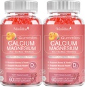 1200mg kalcijevi gumiji z D3,K2,Zinc - rastlinska kompleks kalcij Magnezij dodatek z glicinat,Potassium,Vitamin C &Whole naravna hrana za kosti in imuno podporo- 120 Žvečljivi gumijasti sladkor brez