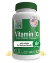 Zdravje Thru Nutrition Vitamin D3 2000iu 365 Mini softgels za največje koristi  Stopnja EVOO 