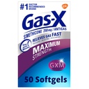 Plin-X Največja jakost plina Relief softgels s simetikonom 250 mg za napihnjenost Relief - 50 število