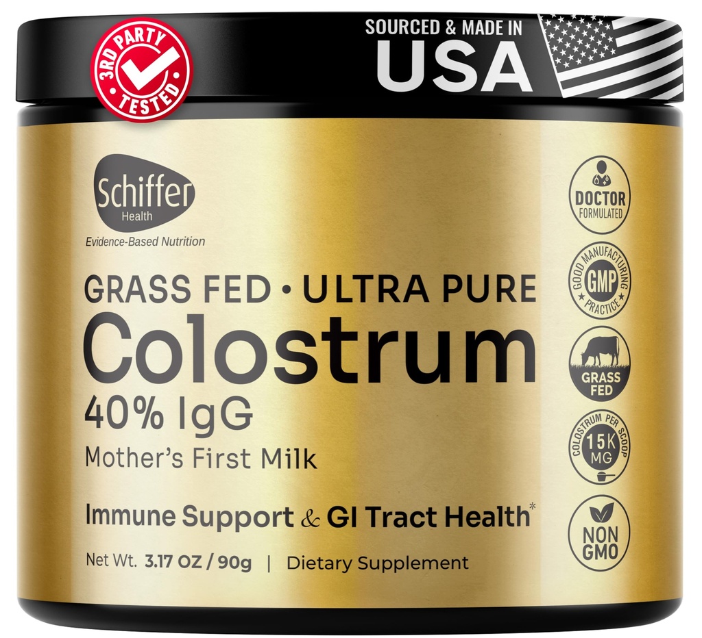 Premium Colostrum dodatek Najvišji IgG za Gut Health, Imunska podpora in regeneracija Superfood, Anti-Age - Čista trava-Fed goveji kolostrum v prahu - materino prvo mleko, 60 Serving, nearomated