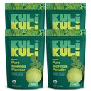 Kuli Kuli Moringa Oleifera Organic Leaf Powder & Green Smoothie, 100% Pure USDA Certified & Non-GMO Moringa Powder, Super z napitki, čaj, in hrana, 4 pakiranje