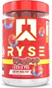 RYSE naložen pred vadbo v prahu - Ring Pop Cherry - Dnevno predworkout za moške in ženske s 325mg kofeina, Beta Alanina in citrulin za črpalko, fokus in energijo - 30 Servingov