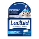 Laktaid Fast Act Laktoza Intolerance Kaplete z encimom laktaze, Mlečni nadomestek iz plina, napenjanje in driska, 9000 FCC Laktoza Intolerance tablete, 96 Posamezne potovalne pakete (96 x 1 ct)