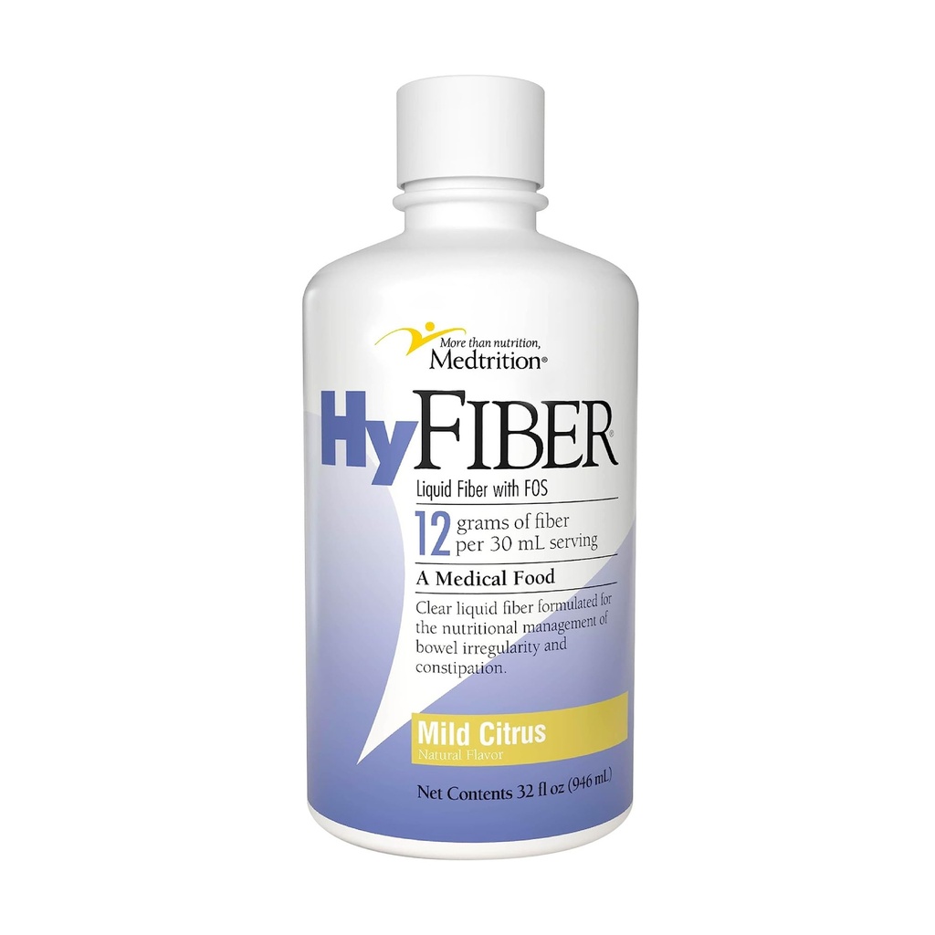 Medtrition HyFiber Dnevna tekočinska fiber za regularnost in mehko Stools, 12 Grams Topni Fiber, 32 fl oz 1 steklenica