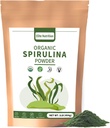 Organski Spirulina Prašek, Non-GMO, USDA Certified, Zelena Superfood krepi energijo, visoko v beljakovin, Minerali, antioksidanti, in vitamini, 1 lb