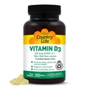 Country Life Vitamin D3 5000 i.e. za imuno zdravje in zdravje kosti, kalcijevo absorpcijo in zdravje kolonij – trajnostni vir iz lanolina, na voljo v različnih jakostih