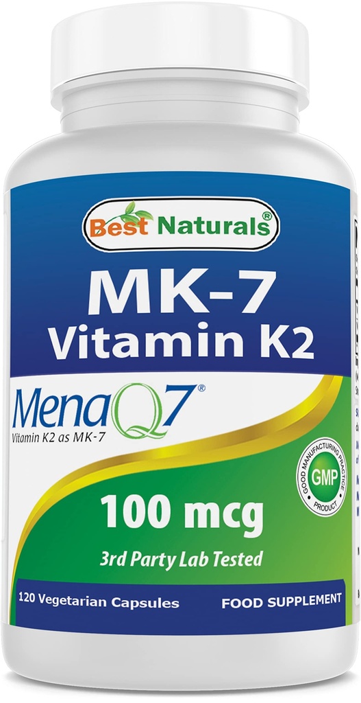 Najboljši naravni MK-7 Vitamin K2 100 μg 120 Vcaps