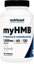 Nutricost myHMB Kapsule 1.500MG Kalcijev HMB na serviranje, 120 kapsul, 40 serviranja - linija učinkovitosti, kalcijev B-hidroksi B-metilbutirat monohidrat
