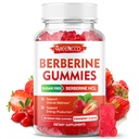 Berberine Gumies s Ceylon Cinnamon 1500mg visoke jakosti Berberine HCL dodatek za imuno podporo, sladkor brez, Vegan, jagodni okus, 60 grof