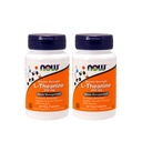 NOW Foods L-Theanine 200 mg, 60 Zelenjavna kapsula (2 pakiranji)