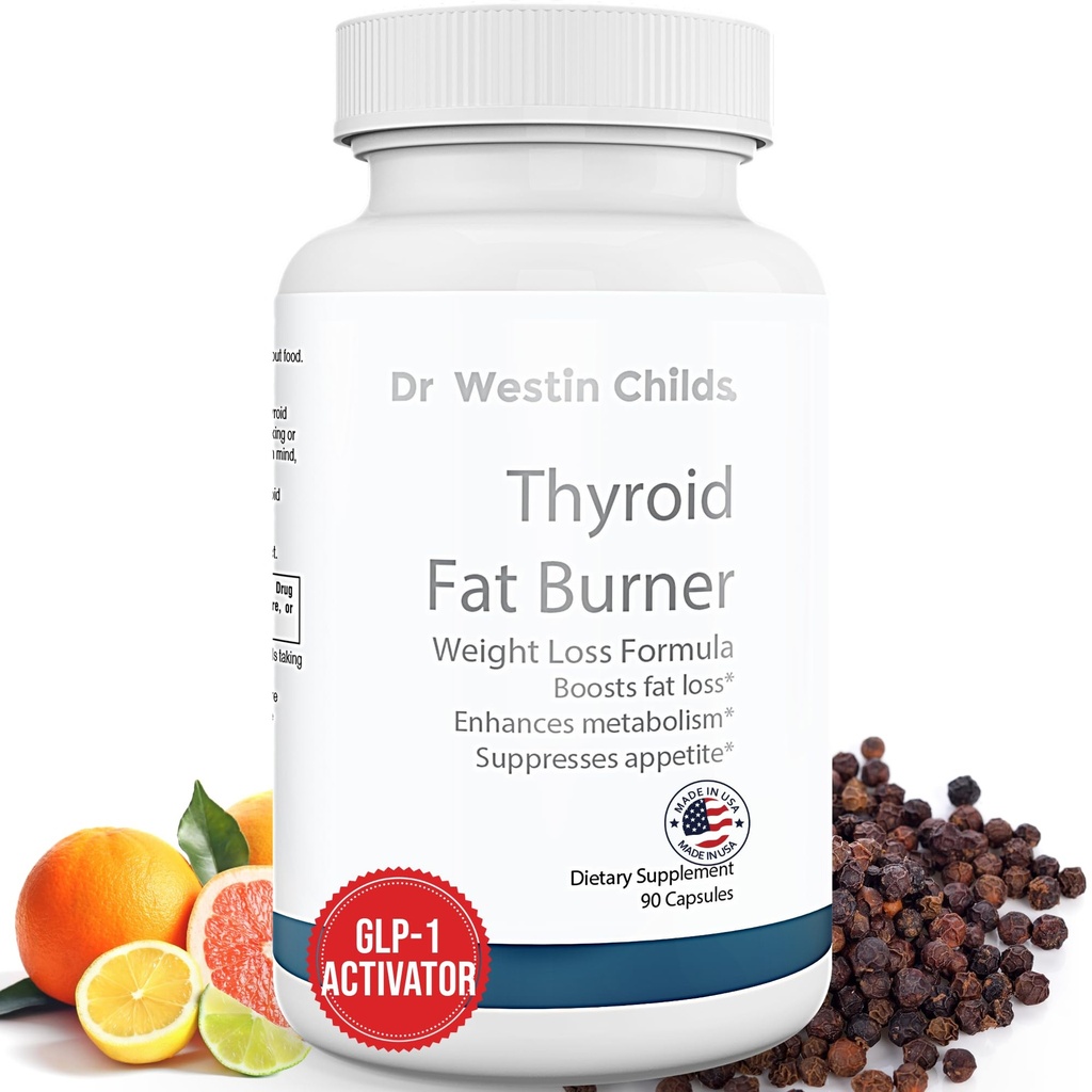 Dr. Westin Childs Thyroid Fat Burner - hitro delujoče termogene hujšanje dodatek za ženske s hipotiroidizmom, Hashimoto & Hipertiroidizem za obvodno Pletenje, napenjanje, 30 Služabniki