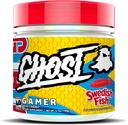 GHOST Gamer: Energy and Focus Support Formula - 40 Servings, Swedish Fish - Nootropics & Natural Caffeine za pozornost, Natančnost in odzivni čas - Vegan, Gluten-free