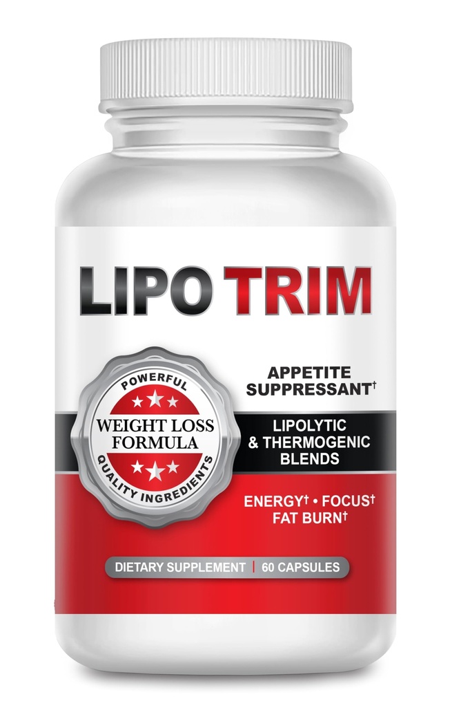 Lipo Trim- Napredno lipogene termogene dietne tablete – povečanje energije, povečanje fokusa in pospeševanje maščobne izgube- 60 hitro delujoče kapsule za preprečevanje apetita