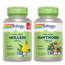 Solarnay Mullein Leaf 330 mg in Hawthorn Berry kapsule 1050 mg - Pomirjujoča zeliščna podpora paket za splošno zdravje in dobro počutje - Vegan, Non-GMO, 60-dnevno jamstvo, Lab Verified, 200/180 VegCaps