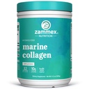 Zammex Marine Collagen Peptides Powder Unflavored, Wild-Caught ribe kolagen v prahu, Podpira zdravo kožo, lase, sklepi, Tip 1 & 3 Kolagen dodatek za ženske - enostavno za mešanje. (32 Servings)