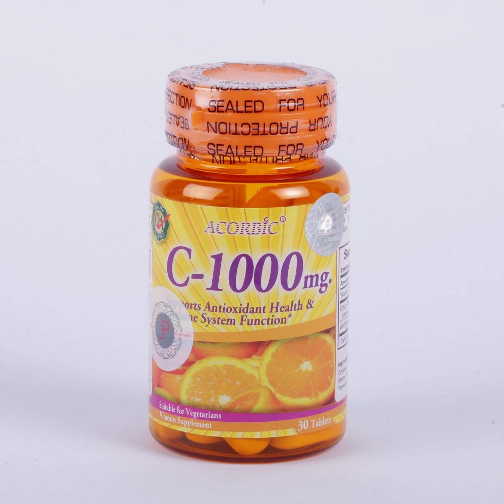 30 Tablete Acorbic C 1000 Mg Vittamin C Dodatek svetlo jasno hitreje beljenje askorbinska kislina