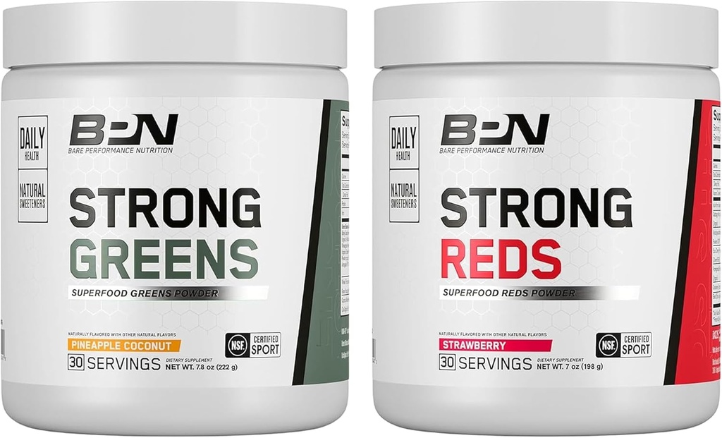 ZMOGLJIVOST BPN Strong Greens (Pineapple Coconut) & Reds (Strawberry) Superfood Bundle