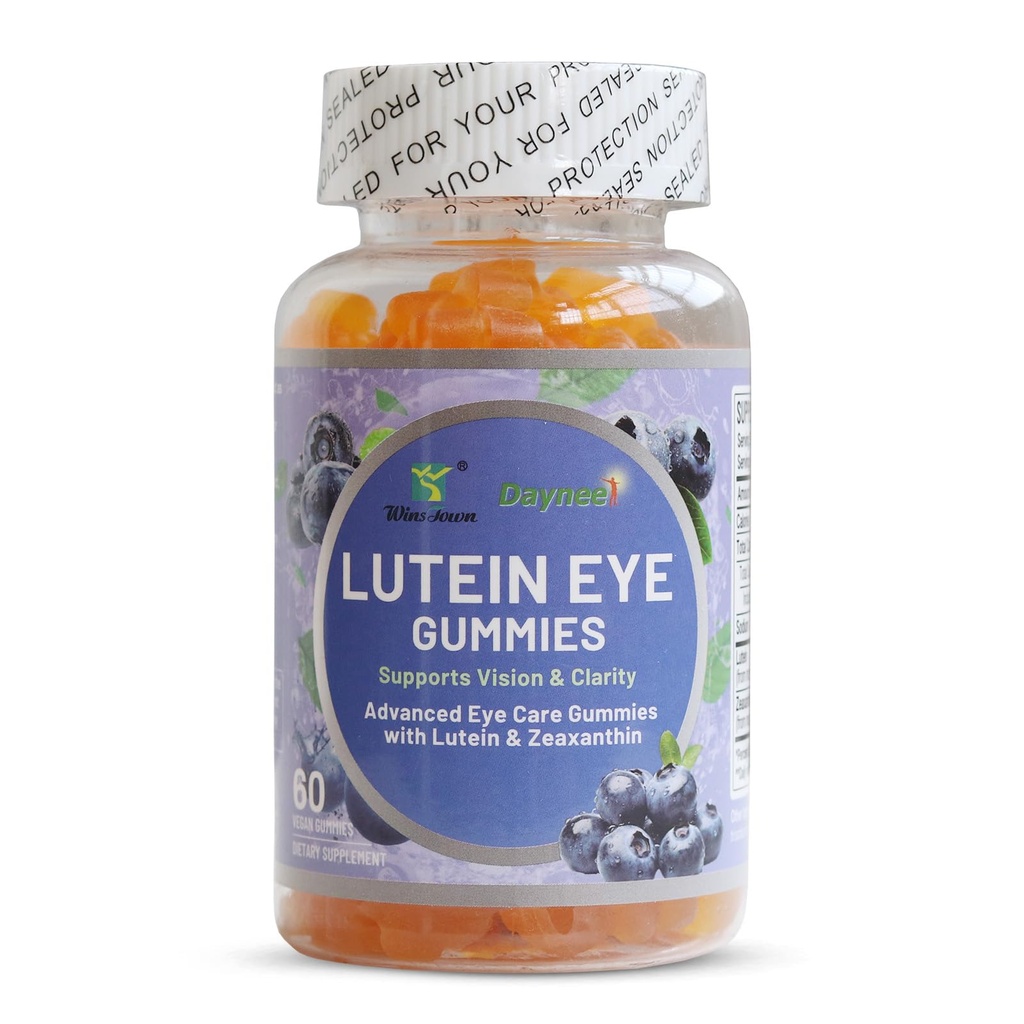 Lutein Eye Gumies, borovničev okus za oči Gumies z Lutein & Zeaksantin za odrasle, 60 grof